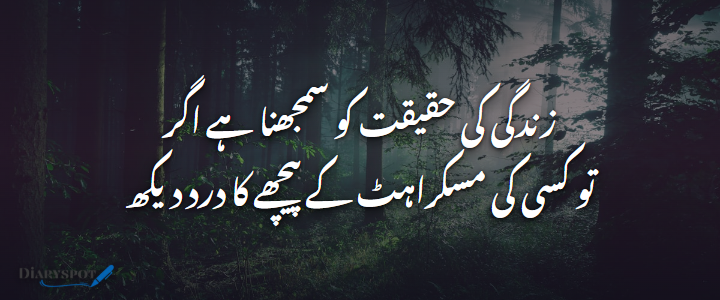 Haqeeqat e Zindagi Poetry in Urdu 2 lines shayari card 1