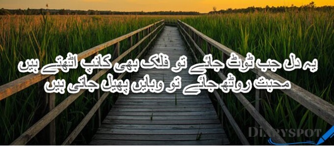 Aesthetic poetry in urdu
