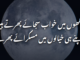 Khuwab Poetry in Urdu 2 lines shayari card 1