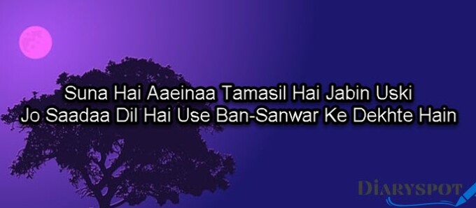 Suna hai log usay poetry in urdu english
