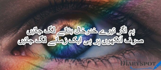 Aankhen Shayari Urdu text