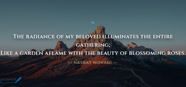 Hasrat Mohani Poetry in Urdu 2 lines shayari card 4