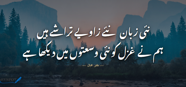Zafar Iqbal Poetry in Urdu 2 lines shayari card 3